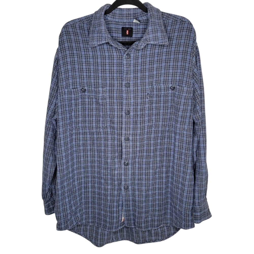 Levi’s Jeans WPL 423 Men’s Button Down Thick Long Sleeve Shirt Size Large